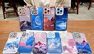 Compatible with iPhone 13 Pro Case Cloud Mountain Moon