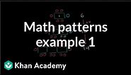 Math patterns example 1 | Applying mathematical reasoning | Pre-Algebra | Khan Academy