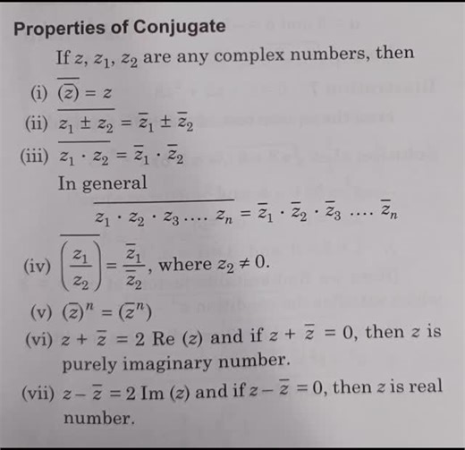 Maths_with_PinkiMa'am on Instagram: "Chapter: Complex number; Topic: Properties of conjugate #student #maths #important #jeemains #notes #mathsformula #board #jee #reelsinstagram"
