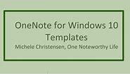 Using Templates in OneNote for Windows 10 | Microsoft OneNote Tutorial