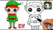 How to Draw a Christmas Elf Easy and Cute
