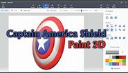 Paint 3D Captain America Shield