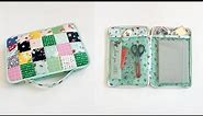 How to sew a Project Organizer Bag | Double Pocket Folder Pouch | Patchwork Sewing