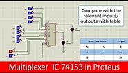 Multiplexer logic IC 74153 in Proteus tutorial