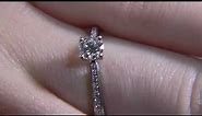 SD025 0.49ct Classic Side Stone Solitaire Engagement Ring Dublin