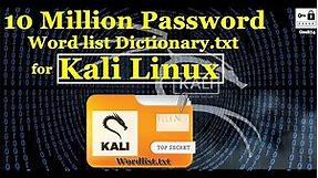 Password Wordlist Dictionary.txt for kali Linux and Windows || Aircrack-ng, Wireshark 📚👔🎓