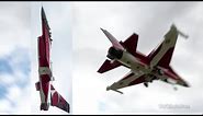 🤩 AWESOME RED DANISH F-16 PAINT JOB FIGHTER DEMO at RIAT 2023