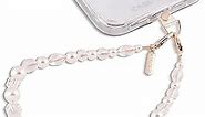 Case-Mate Phone Charm with Beaded Crystals and Pearls - Detachable Phone Lanyard - Wrist Strap - Adjustable Phone Grip Strap for Women - iPhone 15 Pro Max/ 14 Pro Max/ 13 Pro Max/ 12 - Crystal Pearl