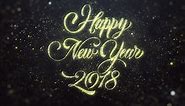 Gold Happy New Year 2018 Greeting