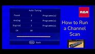 RCA TV - Run a channel scan Auto program for over the air antenna channels