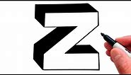 How to Draw Letter z in Lowercase 3D