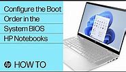 How to Configure the Boot Order in the System BIOS for HP PCs | HP Support