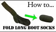 How to Fold Green Boot Socks (Single Roll) - Army Ranger Roll Tutorial