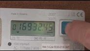 Reading a UK Dual rate electricity meter