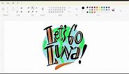 How to draw the Let's Go Luna! logo using MS Paint | How to draw on your computer