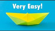 Easy Sticky Note Origami - Boat - Easy Origami Boat / Square Paper - Origami Boat with Sticky Notes