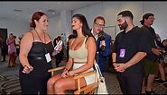 Tall Model Lucciana in makeup for Designer Michael Costello at Art Hearts Fashion Miami Swim Week