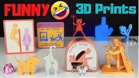 HILARIOUS Things to 3D Print 🤣 15 Best FUNNY 3D Prints