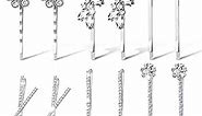 12 Pieces Rhinestone Bobby Pins Decorative Fancy Crystal Bobby Pins Shiny X Shaped Hair Clips Metal Hair Barrettes Bling Diamond Wedding Hair Accessories for Women Ladies Girls (Flower and Star Style)
