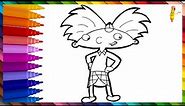 Drawing And Coloring Arnold From Hey Arnold 🏈 Drawings For Kids