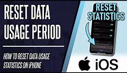 How to Reset Data Usage Period/Statistics on iPhone (iOS)