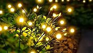 PATIOPIA Solar Garden Lights, 40 LED Firefly Solar Lights Outdoor, Solar Lights for Outside Sway by Wind,Solar Lights Outdoor Waterproof for Monther's Gift,Yard Patio Pathway Decoration (4 Pack)