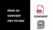 How to convert pdf to png