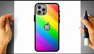 How to Draw Apple iPhone 13 Pro Max - Step by Step | Easy Drawing Tutorial