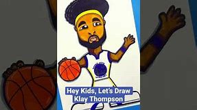 🏀 How to Draw Klay Thompson for Kids - Golden State Warriors (Short)