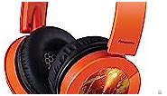 Panasonic RP-HXS400M-D Sound Rush Plus On-Ear Headphones, Orange