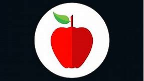 Illustrator tutorial - Apple fruit icon