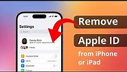How to Remove Apple ID from iPhone without Password | iOS 17/16/15 Supported