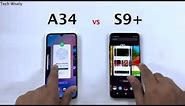 SAMSUNG A34 5G vs S9+ Speed Test