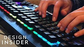 Gaming Keyboard Lights Up With Colors