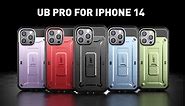 SUPCASE Unicorn Beetle Pro Case for iPhone 14 Pro Max 6.7", with Built-in Screen Protector & Kickstand & Belt-Clip Heavy Duty Rugged Case (FrostGreen)
