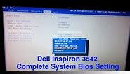 dell inspiron 3542 complete system bios setting