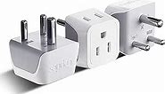 Ceptics US to India Plug Adapter works in Nepal, Maldives, Pakistan, India Power Adapter, Dual USA Input, Grounded Travel Adapter for Indian plug, Perfect for Phones, Laptop Chargers, 3 Pack (CT-10)