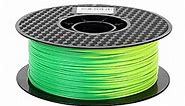 CC3D Temperature Color Change PLA Filament Green to Yellow 3D Printer Changing Filament 1.75 mm 1KG Spool 2.2 LBS Printing PLA Material Color Changing with Temperature