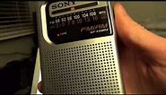Sony ICF-S10MK2 AM/FM pocket radio overview and bandscan