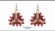 Triangle Drop Earrings - DIY Jewelry Making Tutorial by PotomacBeads