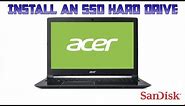Install an SSD Hard Drive to Acer Aspire 6 laptop