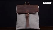 PaCanva Covert - Small Canvas Leather Backpack Purse 12L