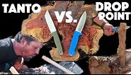Tanto Vs Drop Point! Which do you choose? Demko FreeReign Fixed Blade Review.