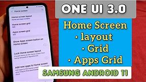 How to change home screen layout, grid and Apps grid for Samsung Android 11