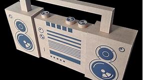 Cardboard BoomBox (quick 'n' Dirty Concept Modelling 2D Into 3D)