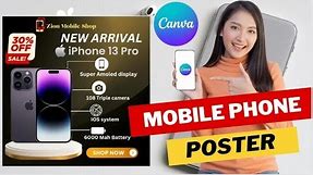 A Mobile Shop Poster | Social Media Post | Graphic Designs With Canva