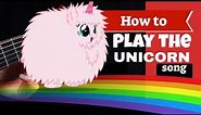 How to Play the Pink Fluffy Unicorns Song on Guitar - Surprisingly Difficult! 🤣👀