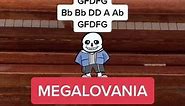 Undertale - Megalovania (EASY Piano Tutorial with Letter Notes) #Shorts