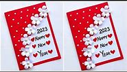 Happy New year card 2023 / How to make new year greeting card / DIY New year card making easy