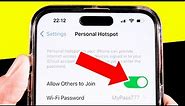 How to Turn on Hotspot (Personal/Mobile Hotspot) on iPhone 15/ Pro / Plus / Max